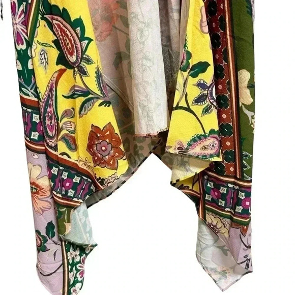 Umgee Jade Mixed Scarf Print Angel Sleeve Open Front Kimono Size M NWT - Picture 5 of 10